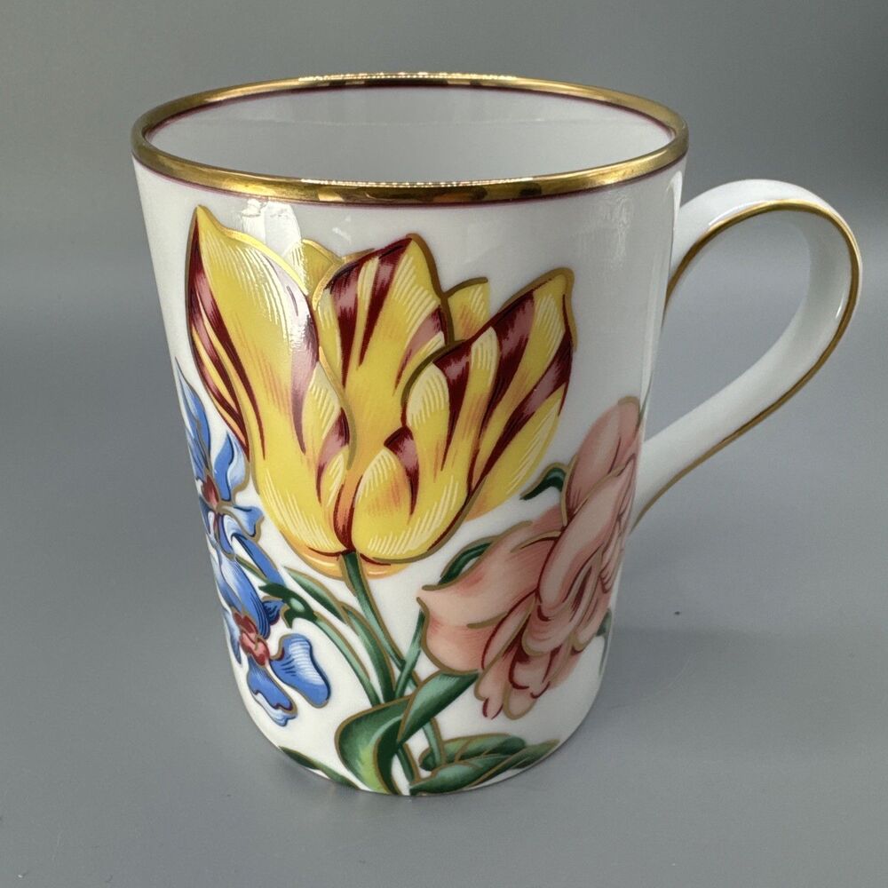 Fitz And Floyd Bariolage Des Fleurs Floral Cup Porcelain Cottagecore